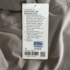 lululemon athletica Gray Wide-Leg Pants